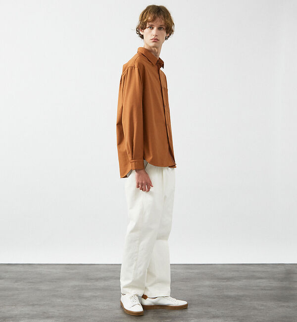 ABAHOUSE「イミテーションウール リラックスシャツ / レギュラーカラーシャツ」|シャツ・ブラウス|