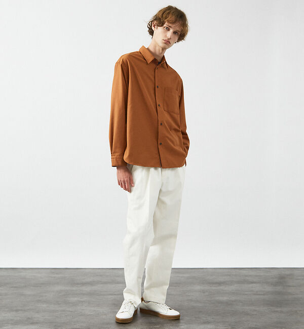 ABAHOUSE「イミテーションウール リラックスシャツ / レギュラーカラーシャツ」|シャツ・ブラウス|