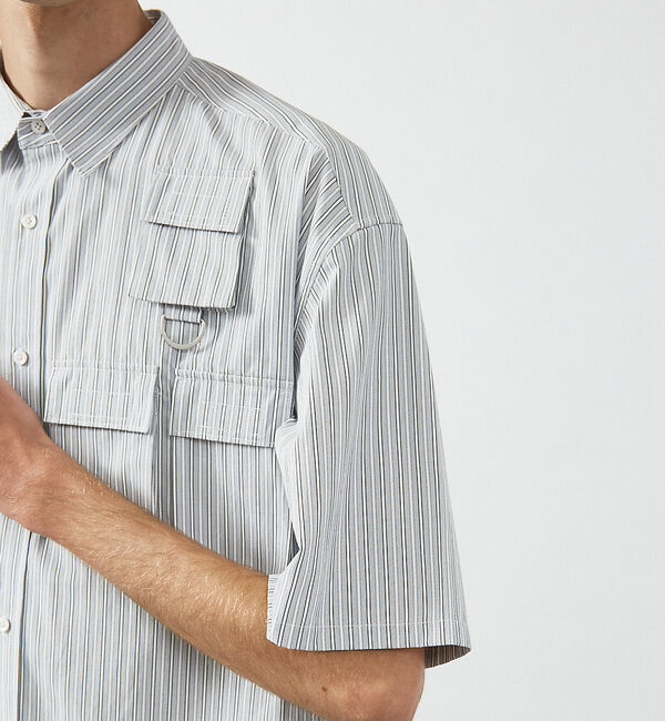 ABAHOUSE「ファンクショナルストライプ 半袖シャツ」|シャツ・ブラウス|