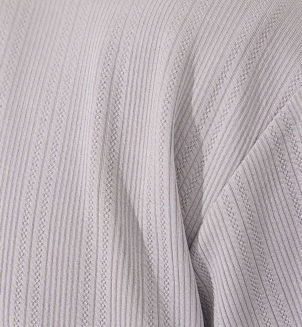 ABAHOUSE「【レイヤード】ストライプ ジャガード 半袖Tシャツ」|Tシャツ・カットソー|