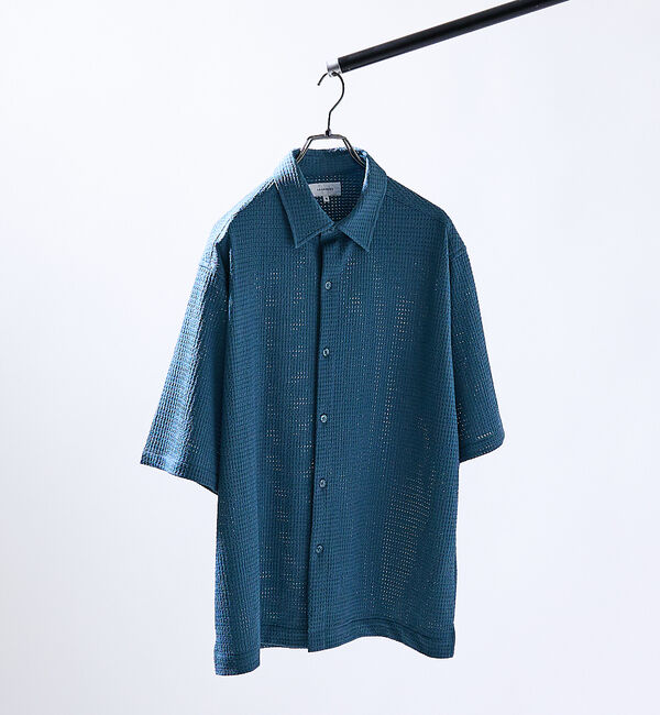 ABAHOUSE「メッシュジャガード　シアーシャツ / オーバーサイズ」|シャツ・ブラウス|