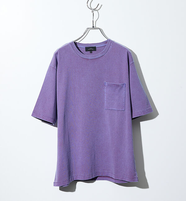 ABAHOUSE「【シャンブレー加工】ポケットＴシャツ / 製品染めＴシャツ」|Tシャツ・カットソー|