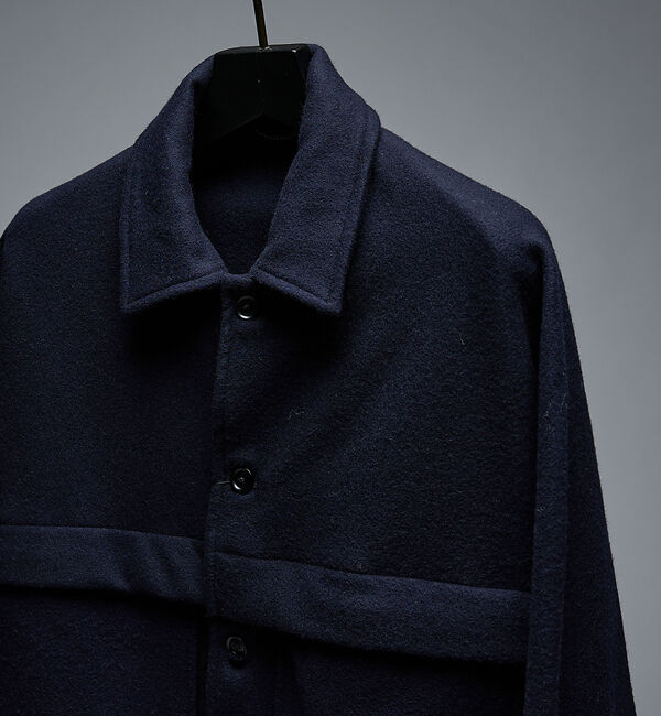 ABAHOUSE「【セットアップ対応】ウールミルド CPOシャツブルゾン/ ボックスシルエット」|ブルゾン・スタジャン|