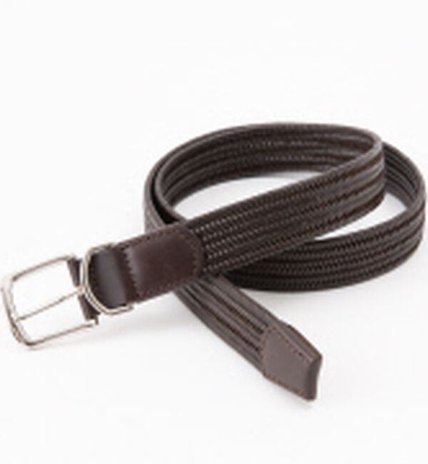 ABAHOUSE「【ABAHOUSE　les essentiels】ストレッチメッシュベルト /」|ベルト|ブラウン