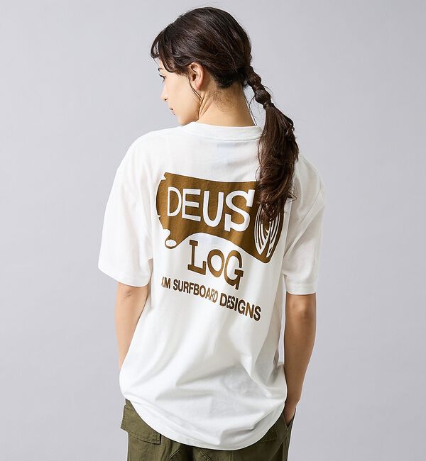 ABAHOUSE「【Deus Ex Machina / デウスエクスマキナ】 Log Tee /」|Tシャツ・カットソー|アイボリー