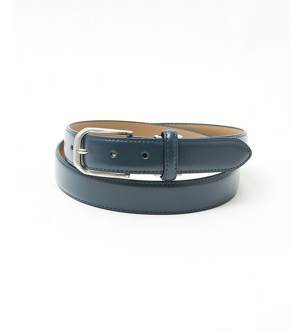 ABAHOUSE「レザー ドレスベルト」|ベルト|ネイビー