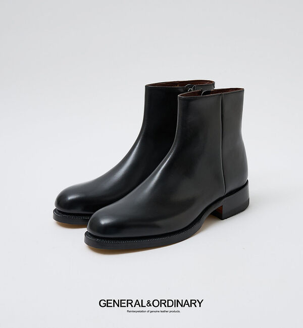alfredoBANNISTER「【GENERAL&ORDINARY】ジッパーブーツ」|ショートブーツ|ブラック