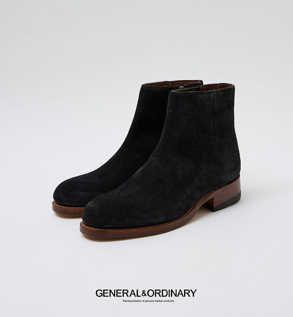 alfredoBANNISTER「【GENERAL&ORDINARY】ジッパーブーツ」|ショートブーツ|ブラック系その他1