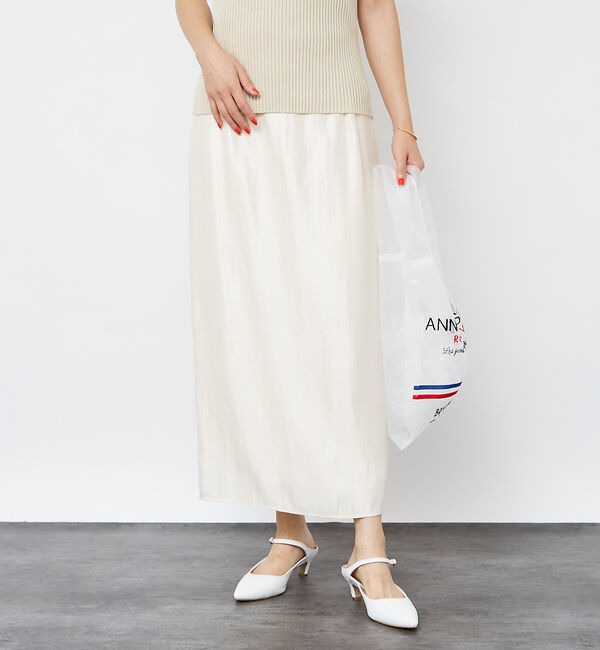 Rouge vif「【3サイズ展開】ソフトグリッターＩラインスカート」|スカート|