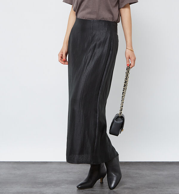 Rouge vif「【3サイズ展開】ソフトグリッターＩラインスカート」|スカート|