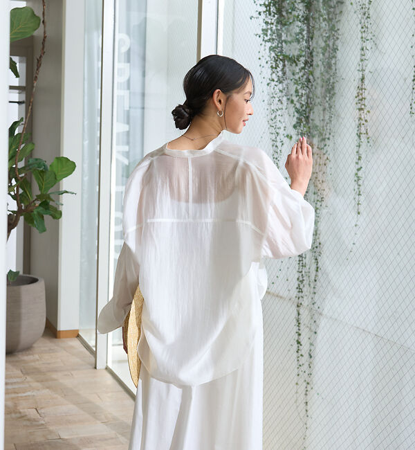 Rouge vif「ポケット付きシアーシャツ」|シャツ・ブラウス|