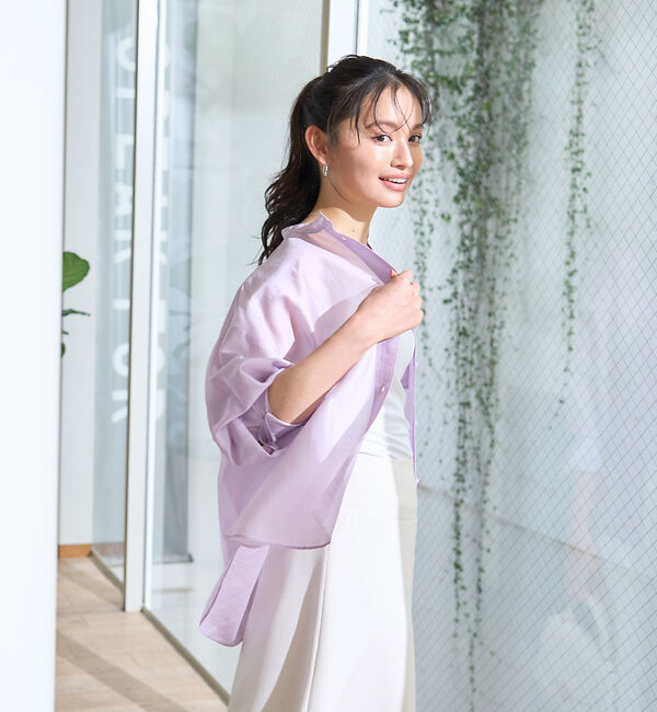 Rouge vif「ポケット付きシアーシャツ」|シャツ・ブラウス|