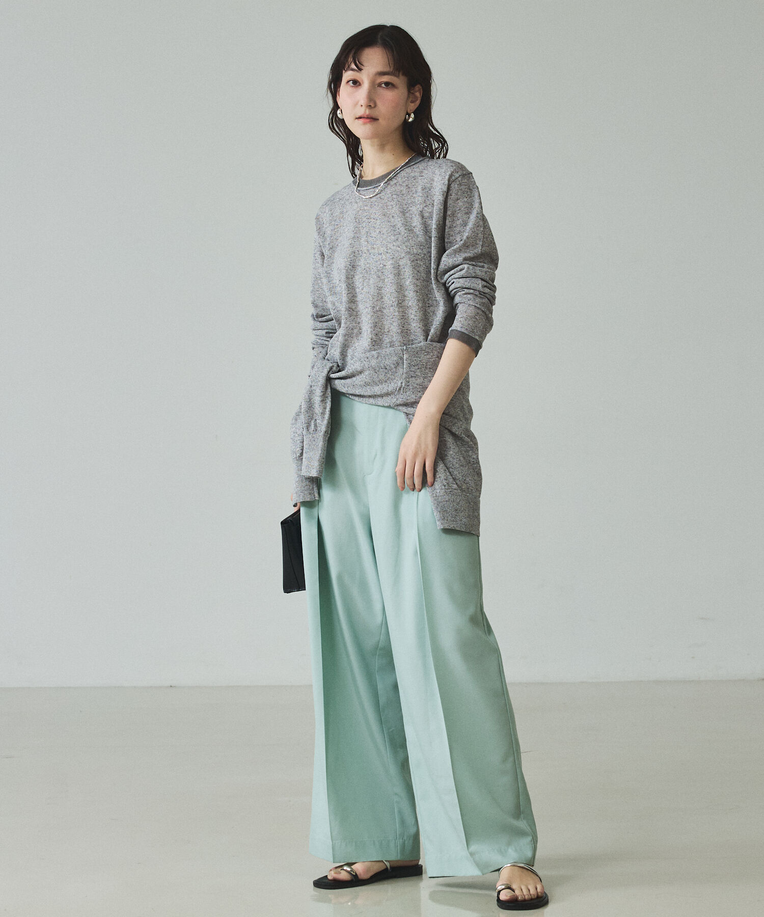 qualite「シアーミックスニットプルオーバー」|Tシャツ・カットソー|