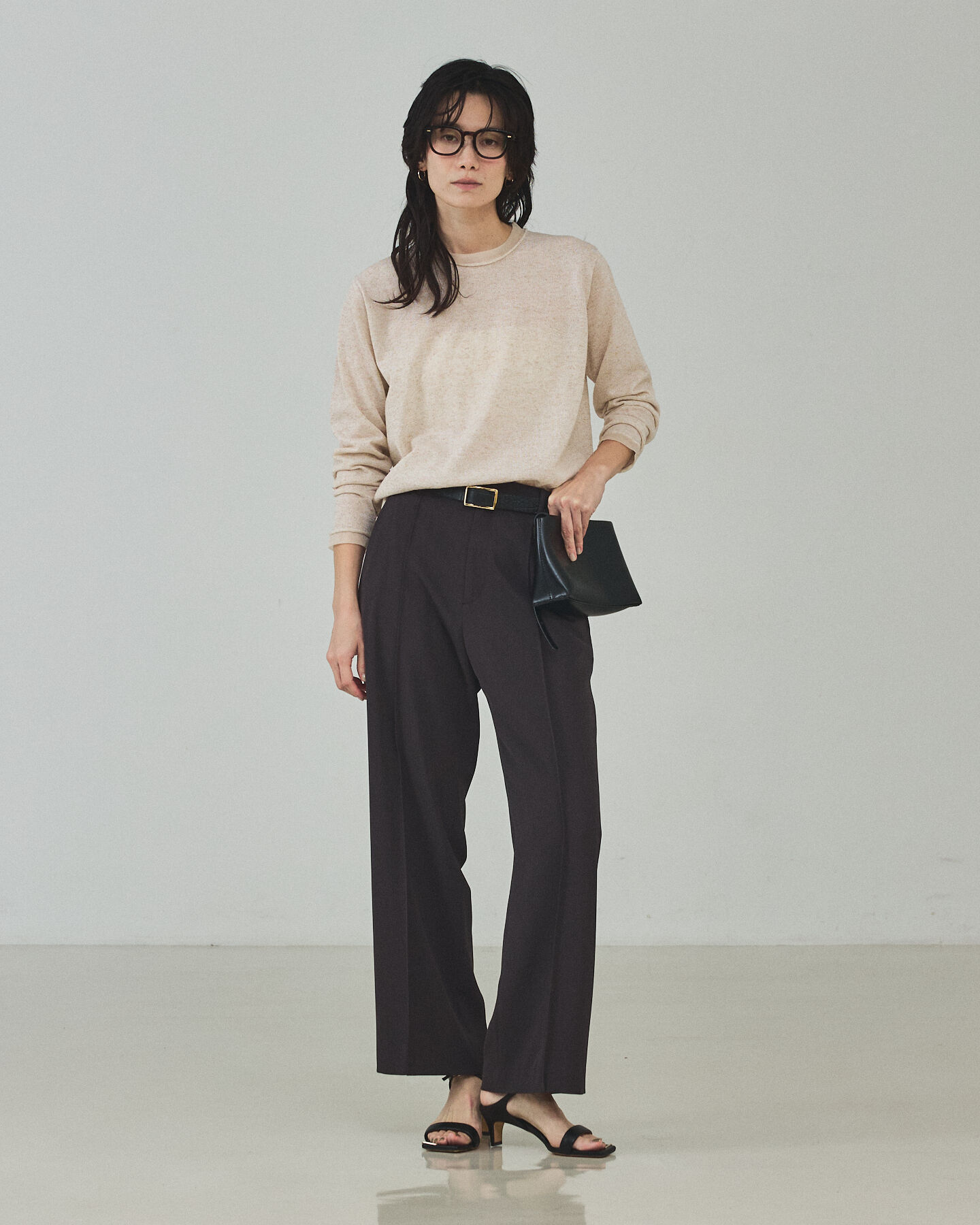 qualite「シアーミックスニットプルオーバー」|Tシャツ・カットソー|