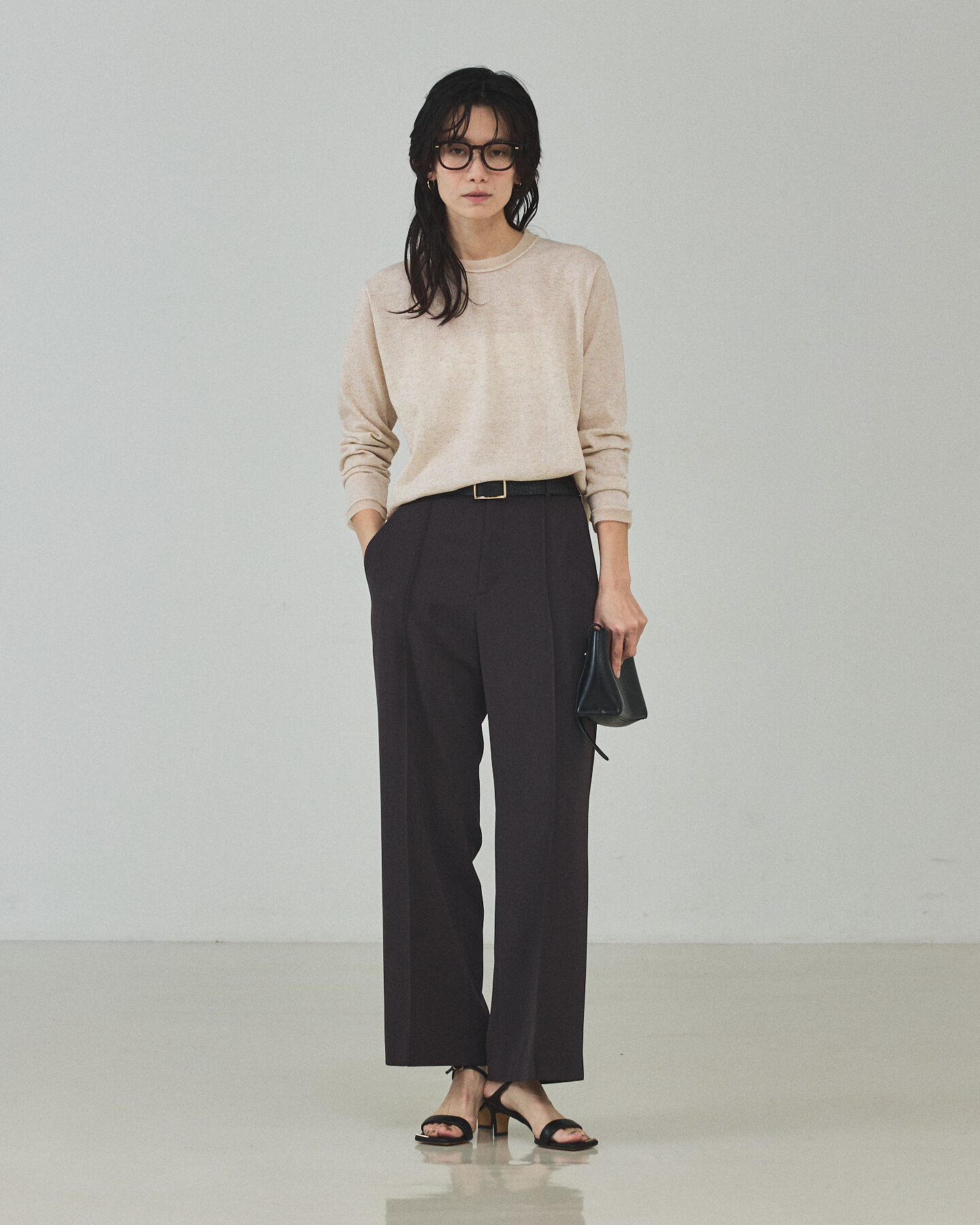 qualite「シアーミックスニットプルオーバー」|Tシャツ・カットソー|