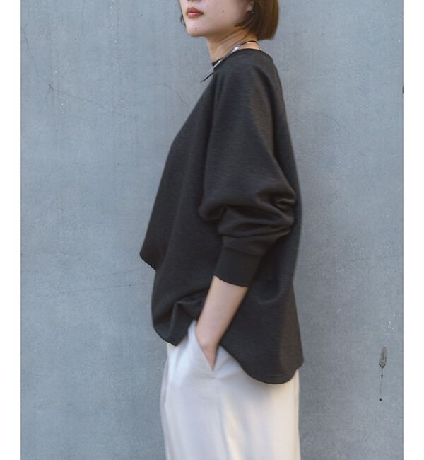 qualite「【ラフすぎない大人のスウェット】ラメスウェットプルオーバー」|スウェット・ジャージ|