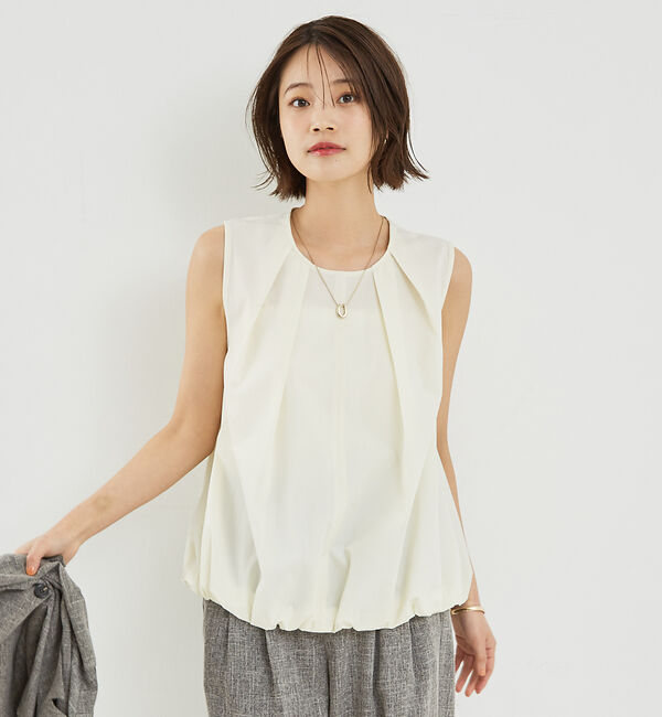 abahouse mavie「ノースリバルーンブラウス」|シャツ・ブラウス|