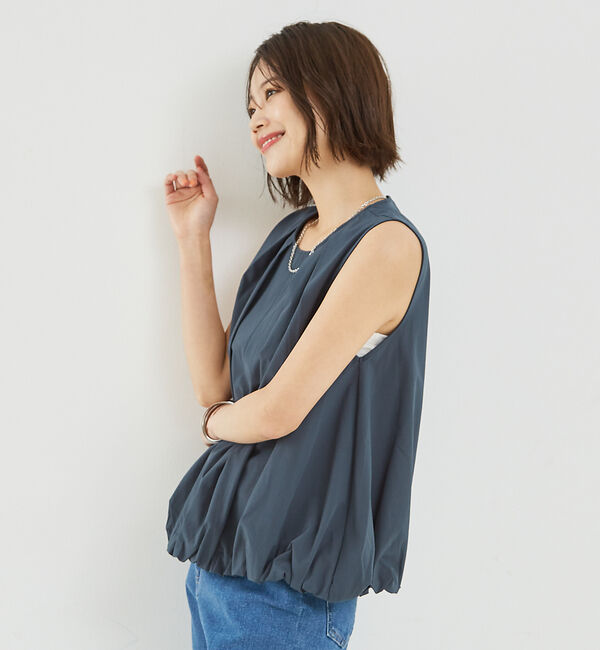 abahouse mavie「ノースリバルーンブラウス」|シャツ・ブラウス|