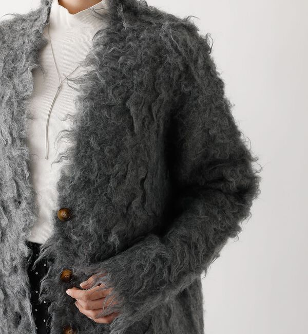 abahouse mavie「【スタッフ人気No1】シャギー起毛カーディガン/ニット/軽量/ガーリー/ふわふわ」|カーディガン|