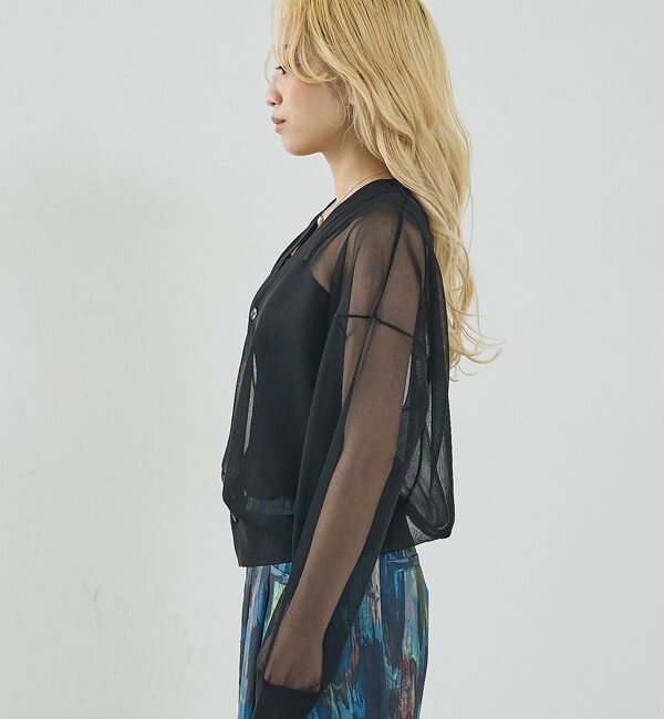 NOMINE「ジャガード シアー ニット カーディガン【予約】」|カーディガン|