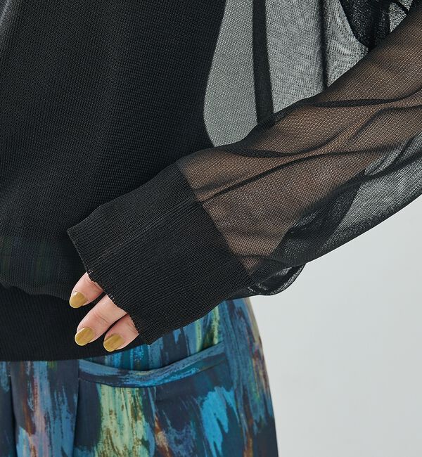 NOMINE「ジャガード シアー ニット カーディガン【予約】」|カーディガン|