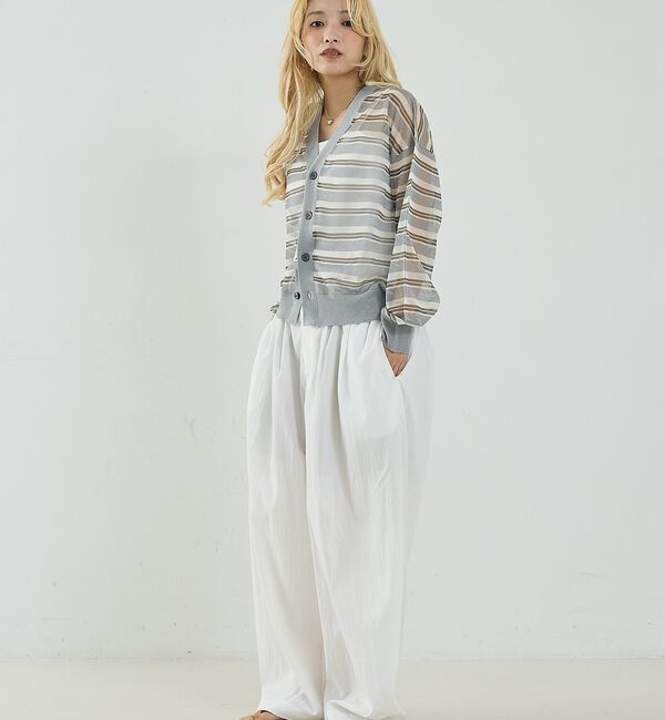 NOMINE「ジャガード シアー ニット カーディガン【予約】」|カーディガン|