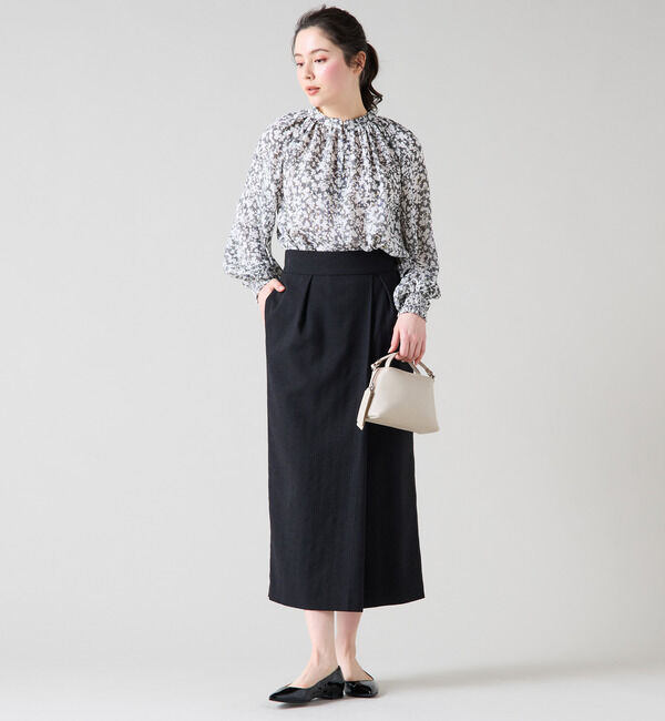 TIARA「リボンベルトタックラップスカート（セットアップ可）」|スカート|