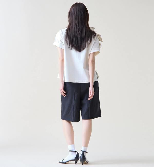 TIARA「ショルダーリボンTシャツ」|Tシャツ・カットソー|