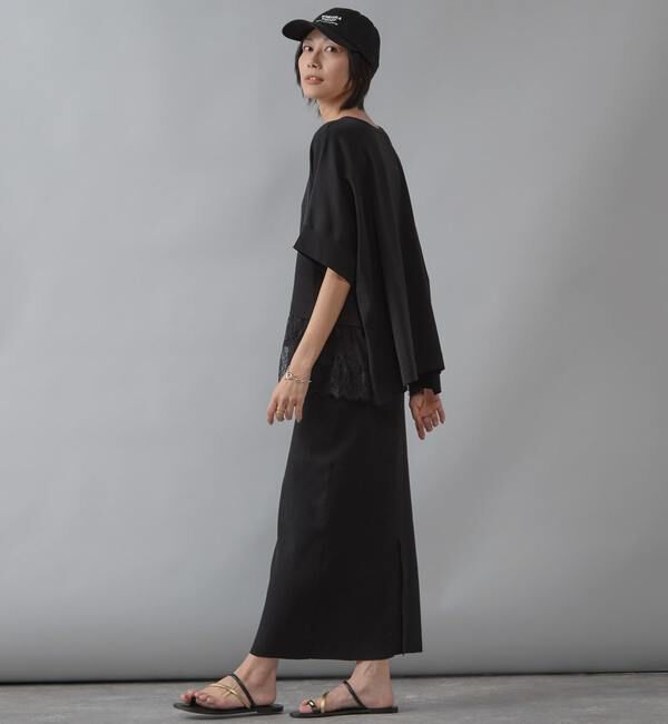 Liesse「レースコンビワイドニット」|ニット・セーター|