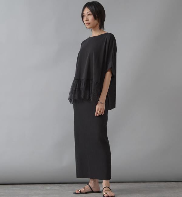 Liesse「レースコンビワイドニット」|ニット・セーター|