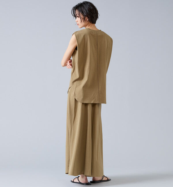 Liesse「【定番】ニュアンスノースリーブカットソー」|Tシャツ・カットソー|