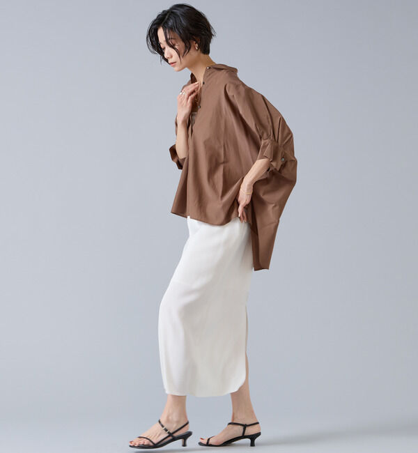 Liesse「オーガニックコットンワイドシャツ」|シャツ・ブラウス|