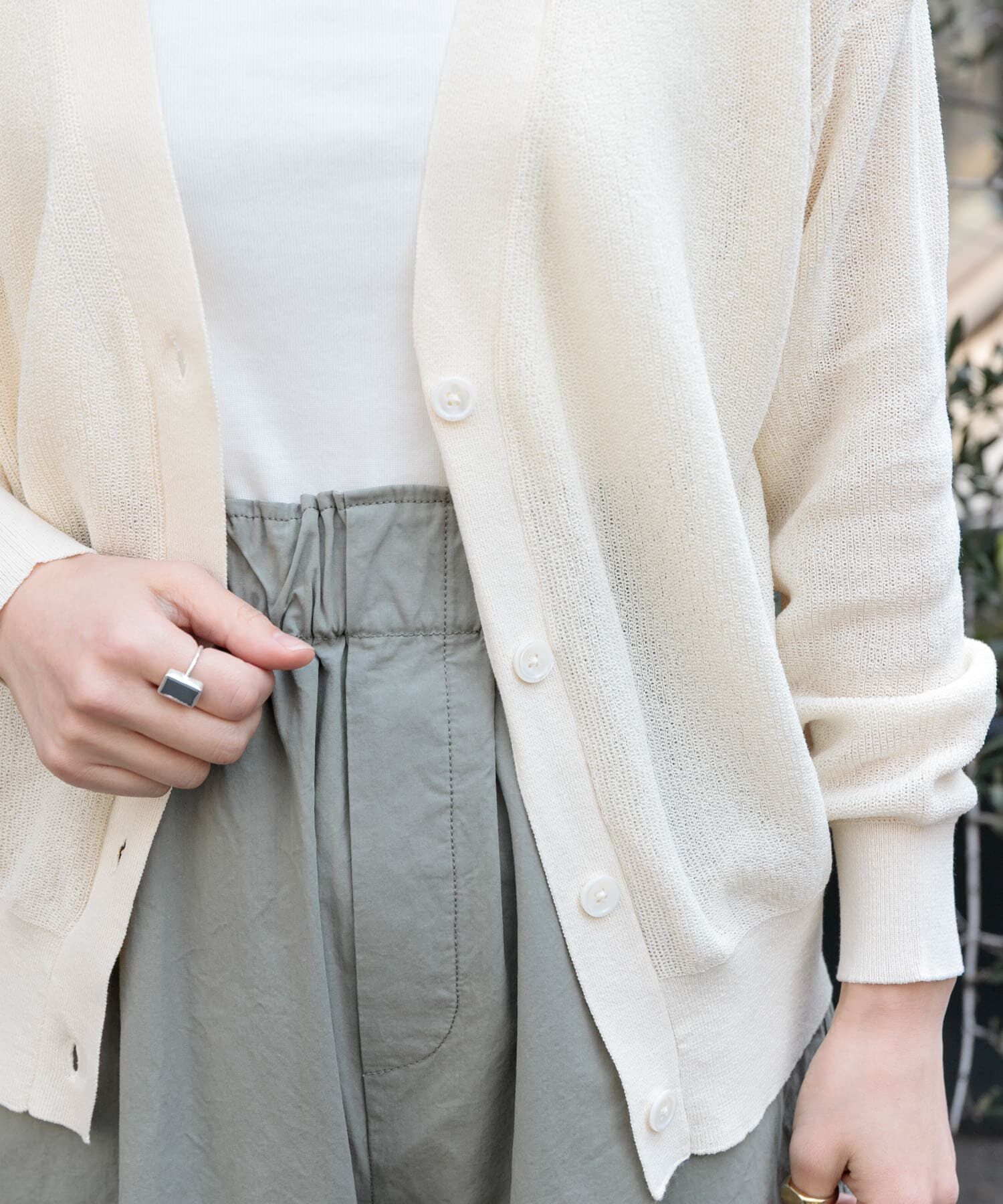 URBAN RESEARCH DOORS「FORK&SPOON　ペーパーニットカーディガン」|カーディガン|