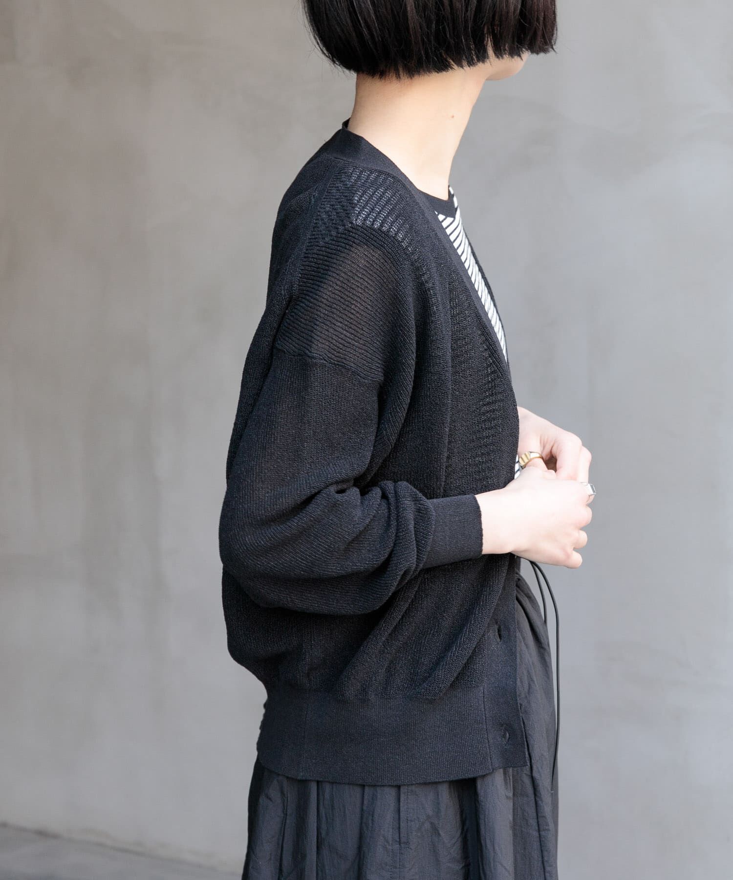 URBAN RESEARCH DOORS「FORK&SPOON　ペーパーニットカーディガン」|カーディガン|