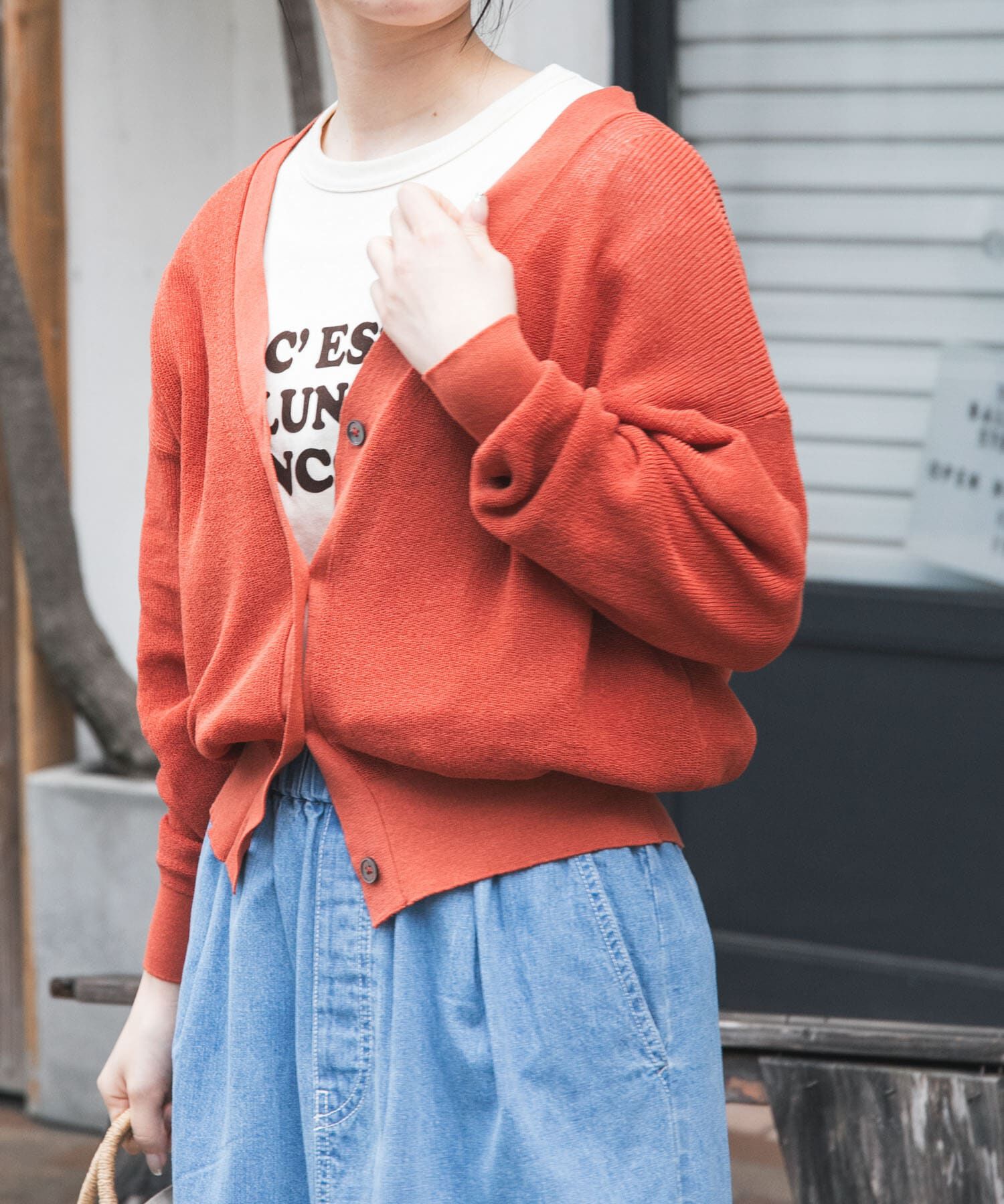 URBAN RESEARCH DOORS「FORK&SPOON　ペーパーニットカーディガン」|カーディガン|