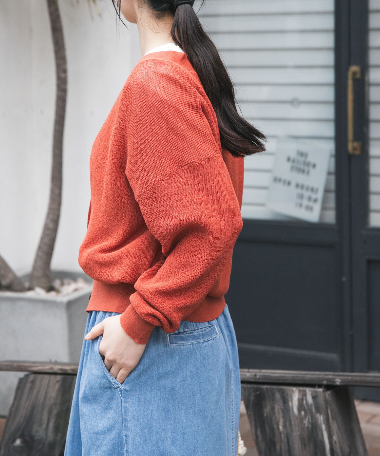 URBAN RESEARCH DOORS「FORK&SPOON　ペーパーニットカーディガン」|カーディガン|