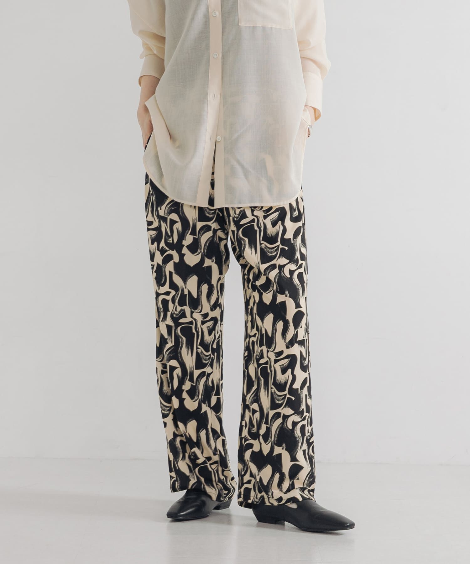 URBAN RESEARCH「SPRINTEX レトロプリントパンツ」|その他|ブラック