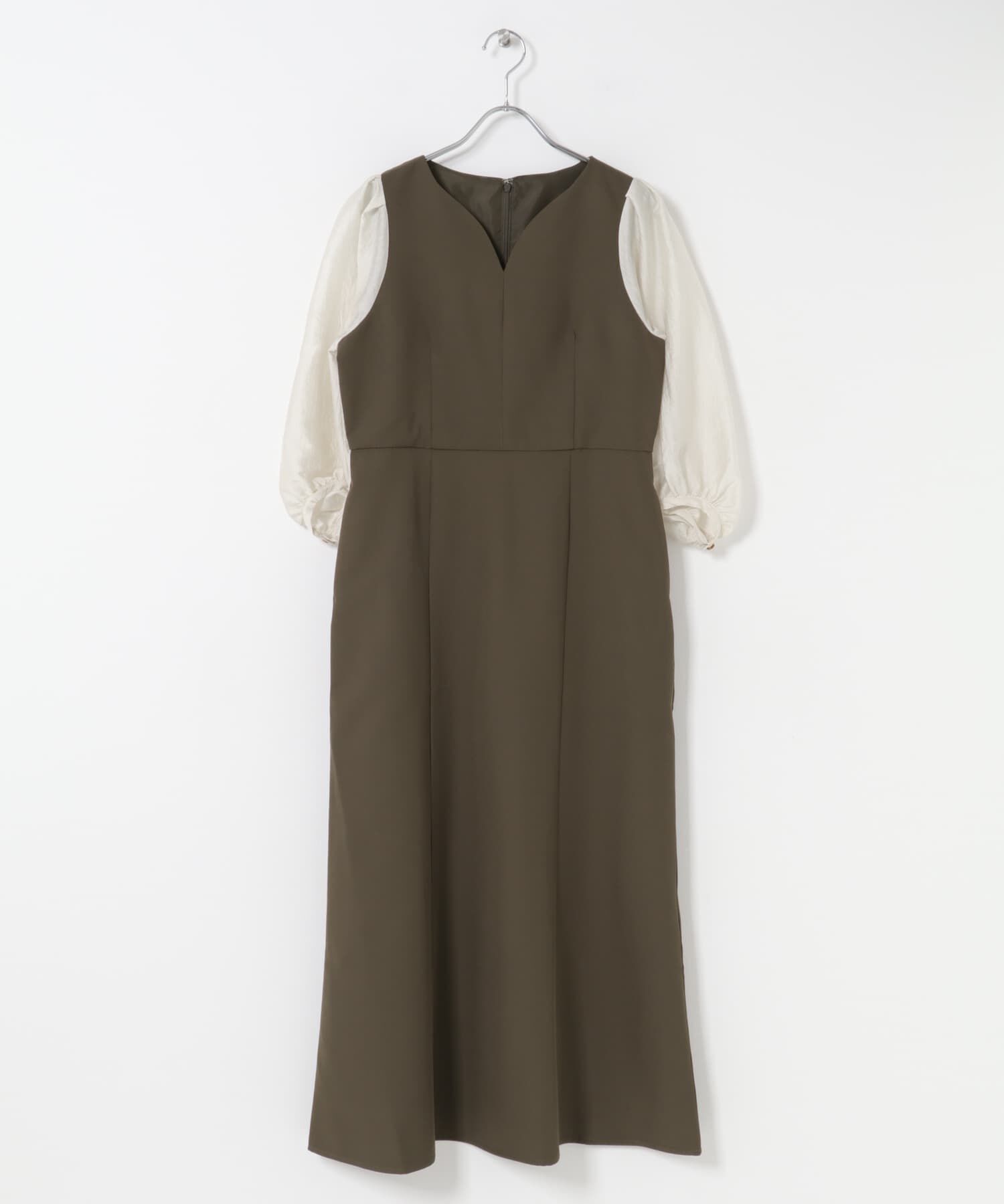 URBAN RESEARCH ROSSO「ドッキングスリーブVネックワンピース」|ワンピース|