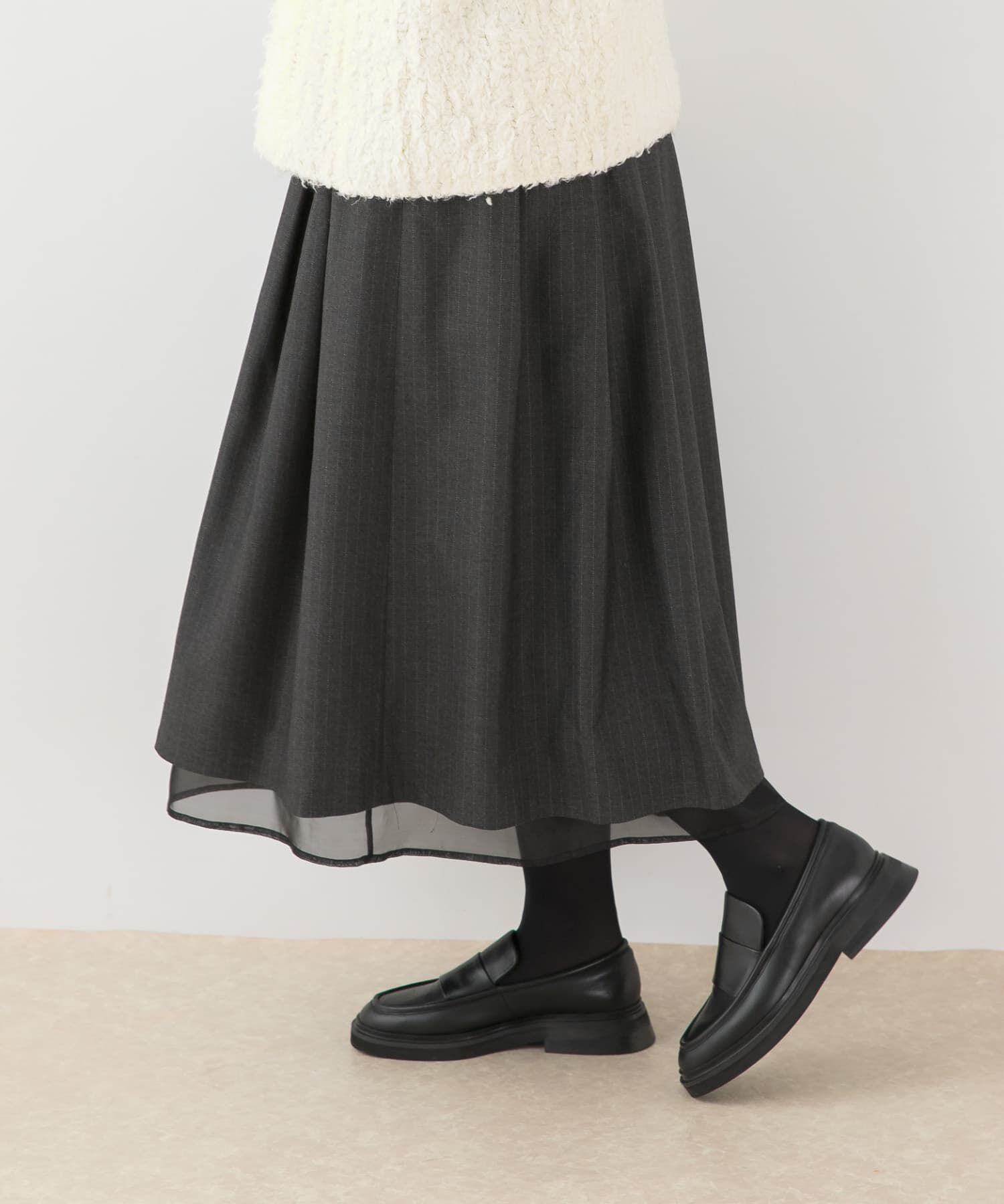 URBAN RESEARCH ROSSO「F by ROSSO　ツイードライクフレアスカート」|スカート|