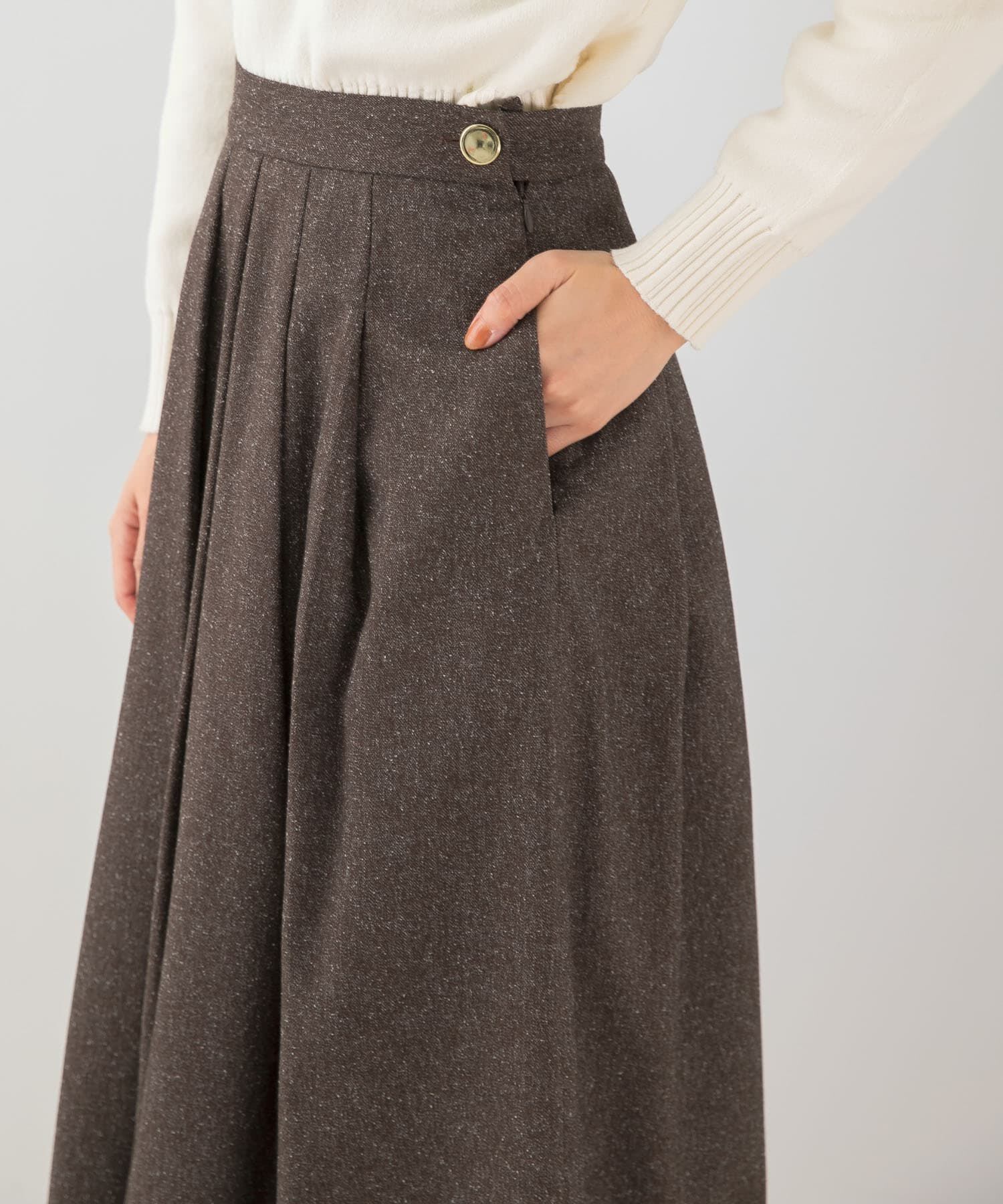 URBAN RESEARCH ROSSO「F by ROSSO　ツイードライクフレアスカート」|スカート|