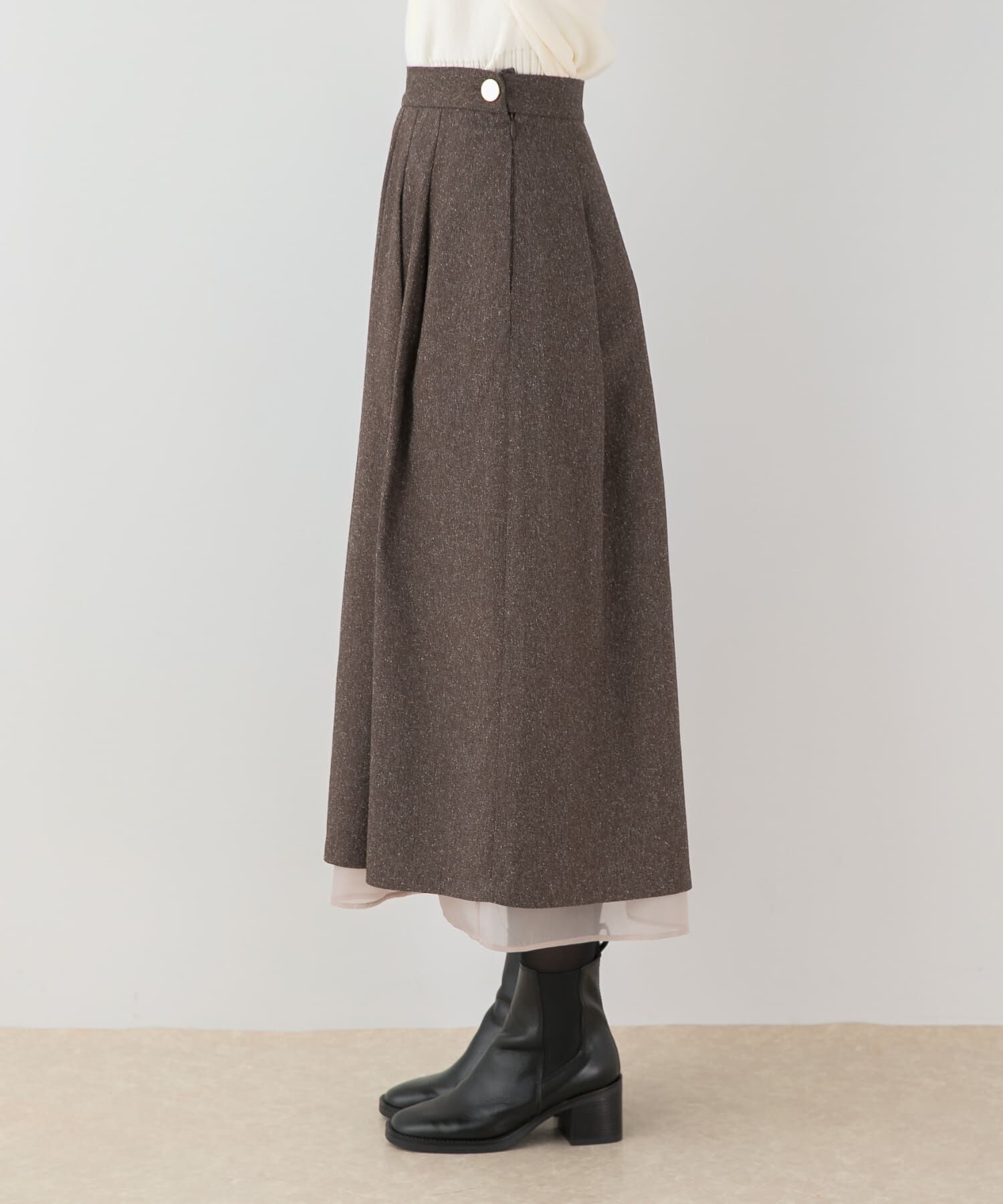 URBAN RESEARCH ROSSO「F by ROSSO　ツイードライクフレアスカート」|スカート|