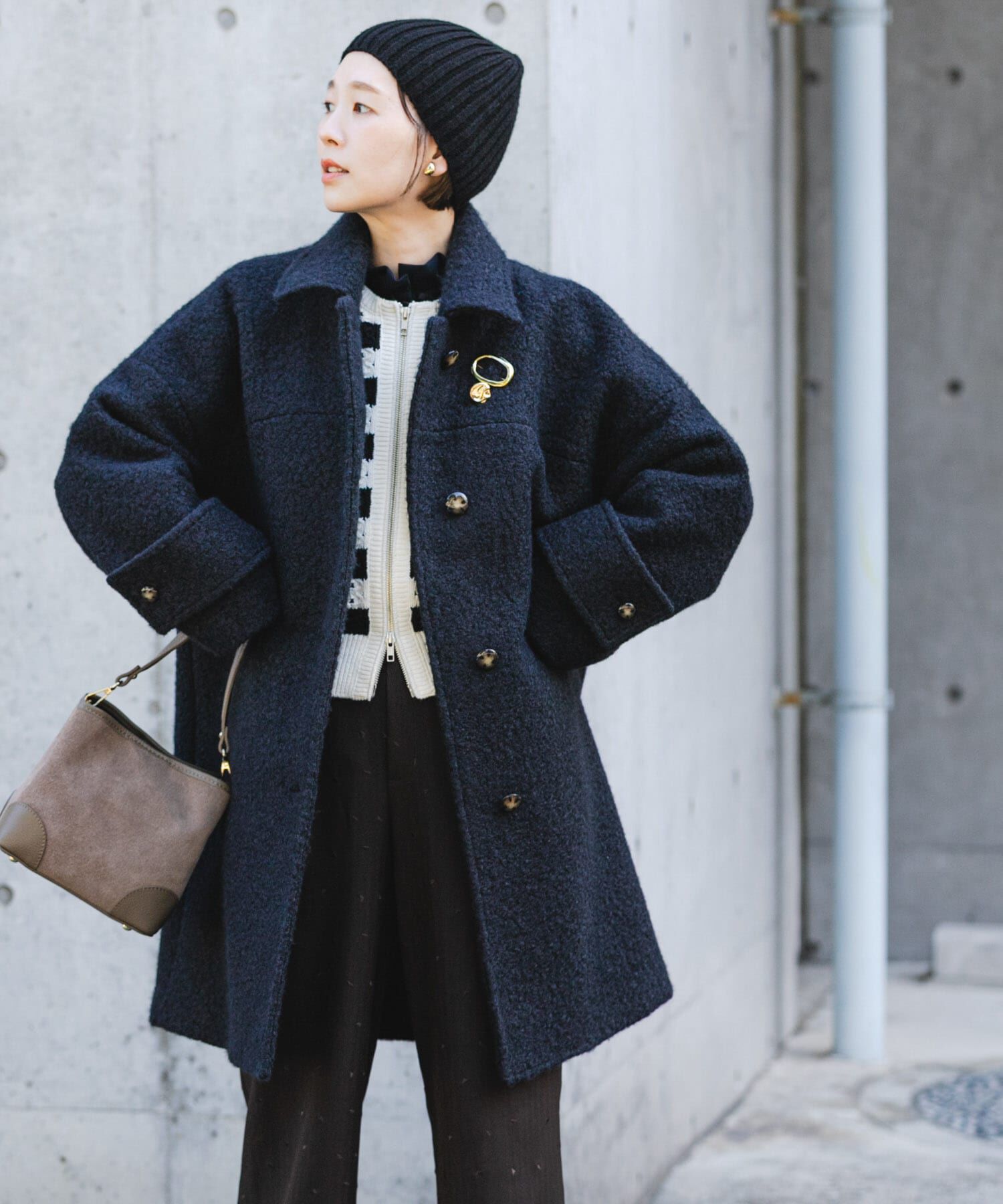 URBAN RESEARCH ROSSO「F by ROSSO　『UR TECH』ブークレステンカラーコート」|ステンカラーコート|