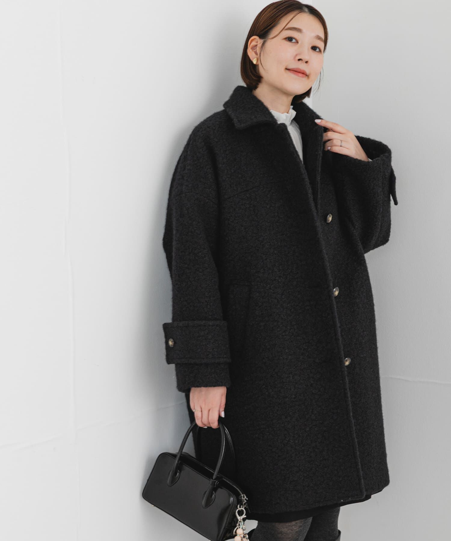 URBAN RESEARCH ROSSO「F by ROSSO　『UR TECH』ブークレステンカラーコート」|ステンカラーコート|