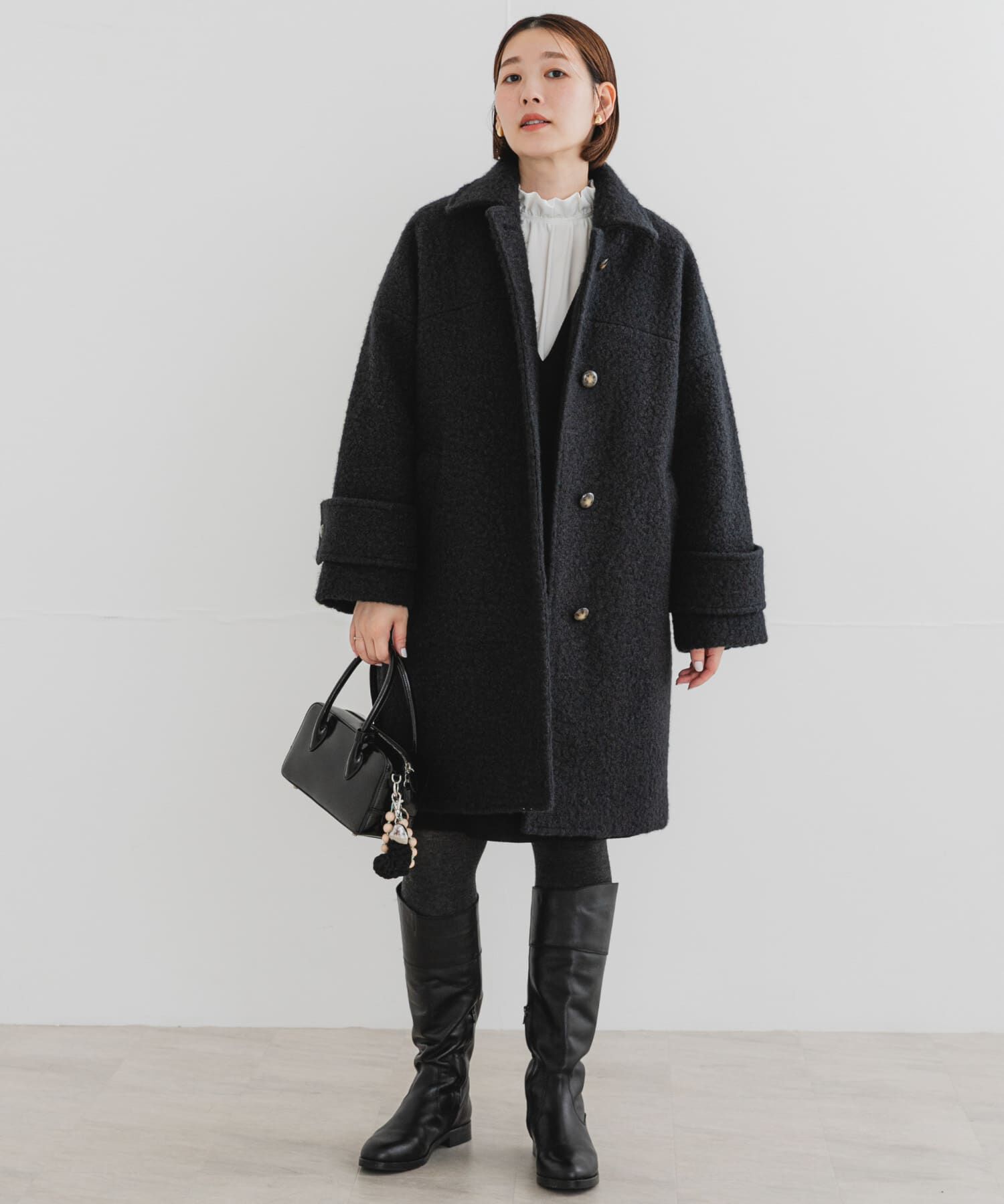 URBAN RESEARCH ROSSO「F by ROSSO　『UR TECH』ブークレステンカラーコート」|ステンカラーコート|