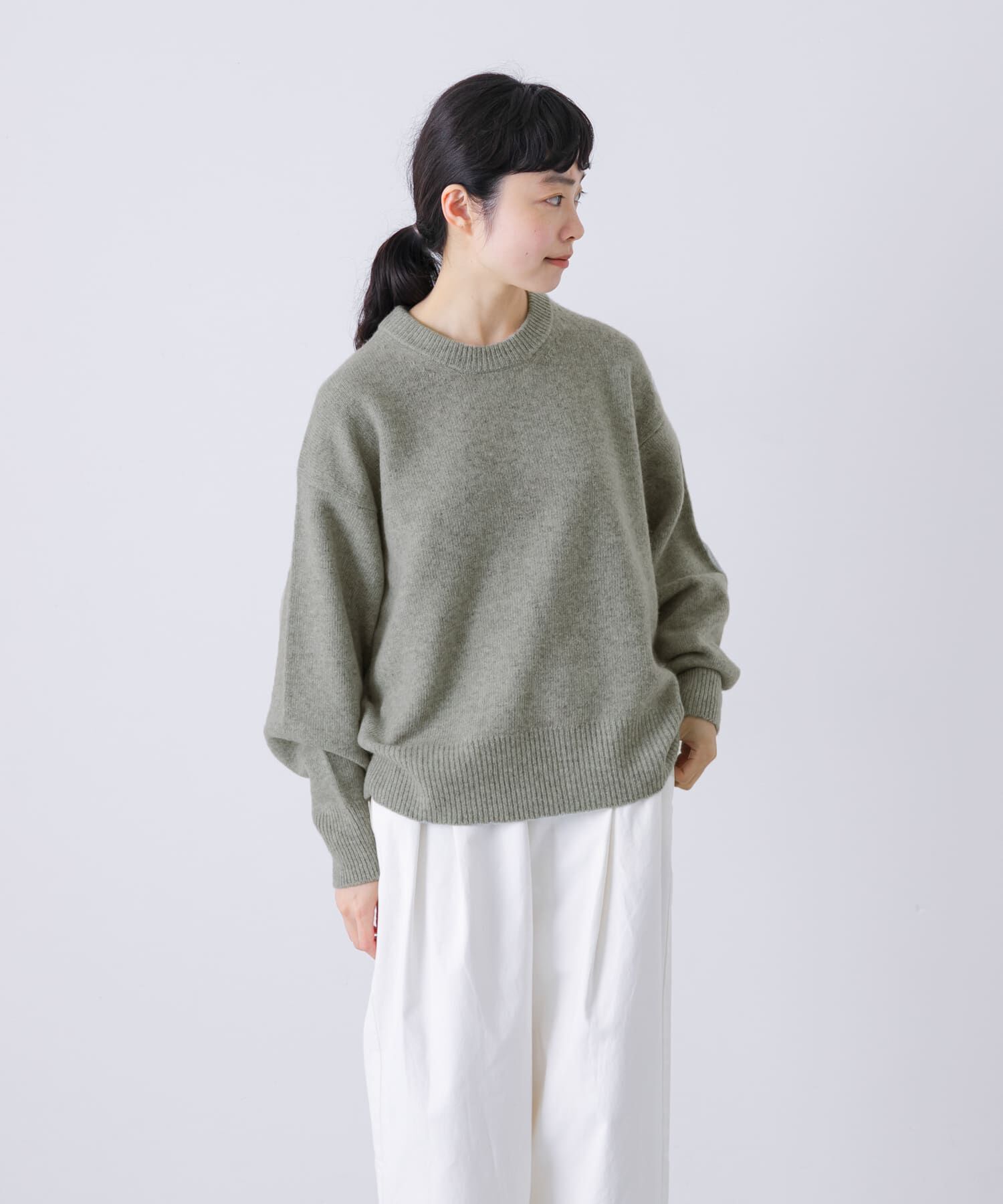 かぐれ「ハミルトンクルーネックニット」|ニット・セーター|ミント