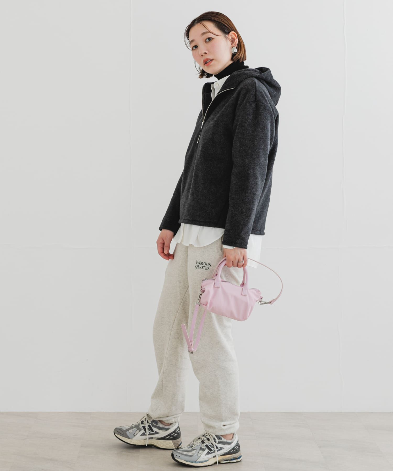 URBAN RESEARCH ROSSO「F by ROSSO　シャギーフリースハーフZIPパーカー」|パーカー|