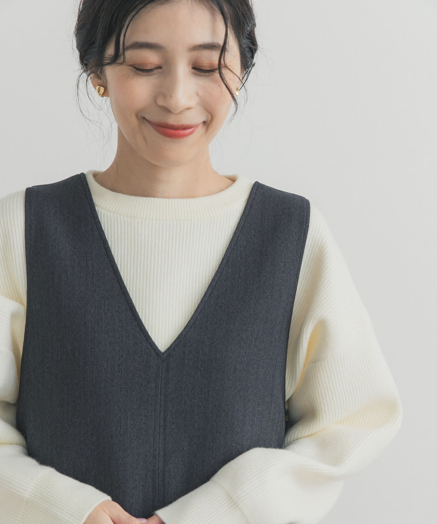 URBAN RESEARCH DOORS「針抜きダブルフェイスニット」|ニット・セーター|