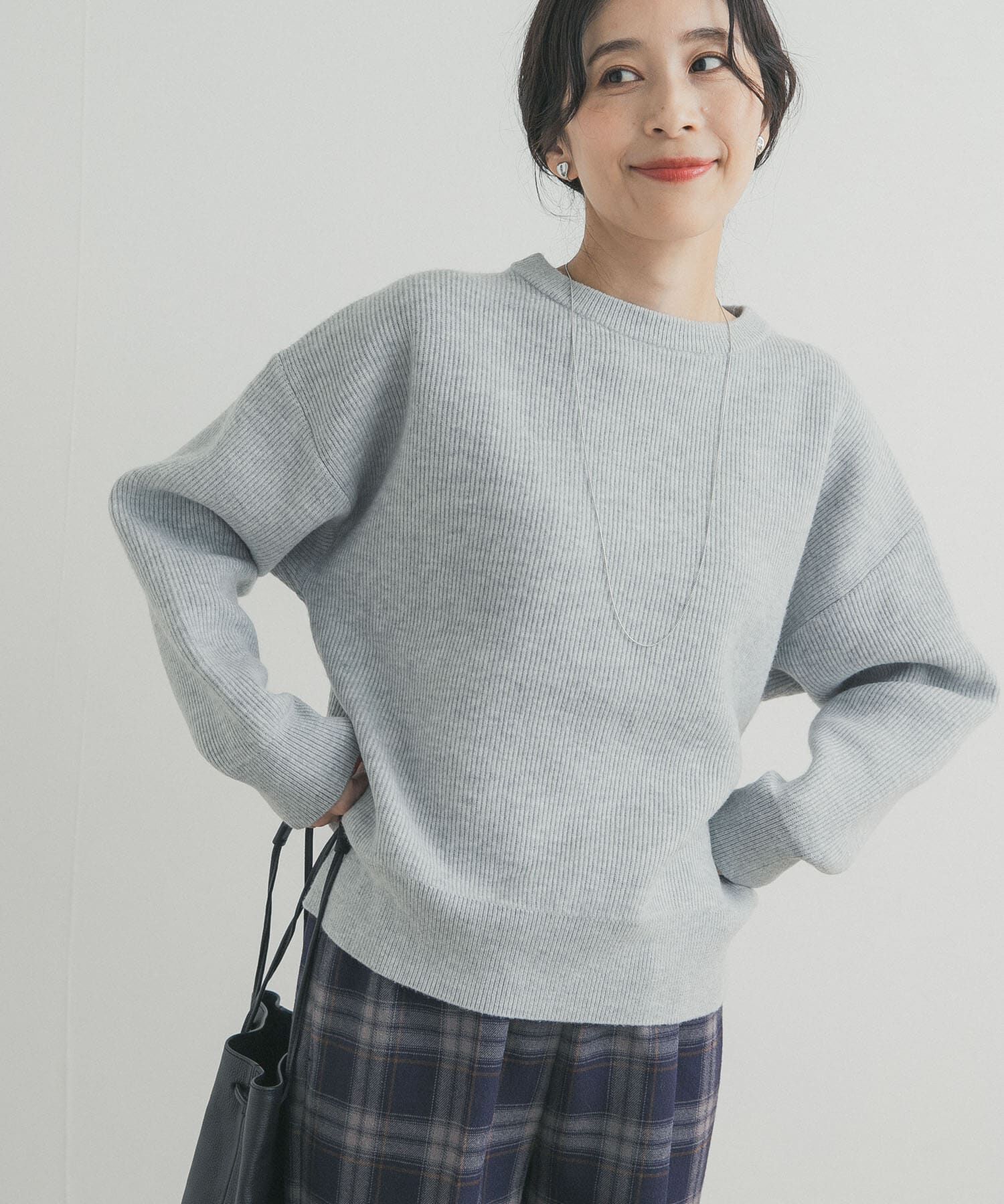 URBAN RESEARCH DOORS「針抜きダブルフェイスニット」|ニット・セーター|