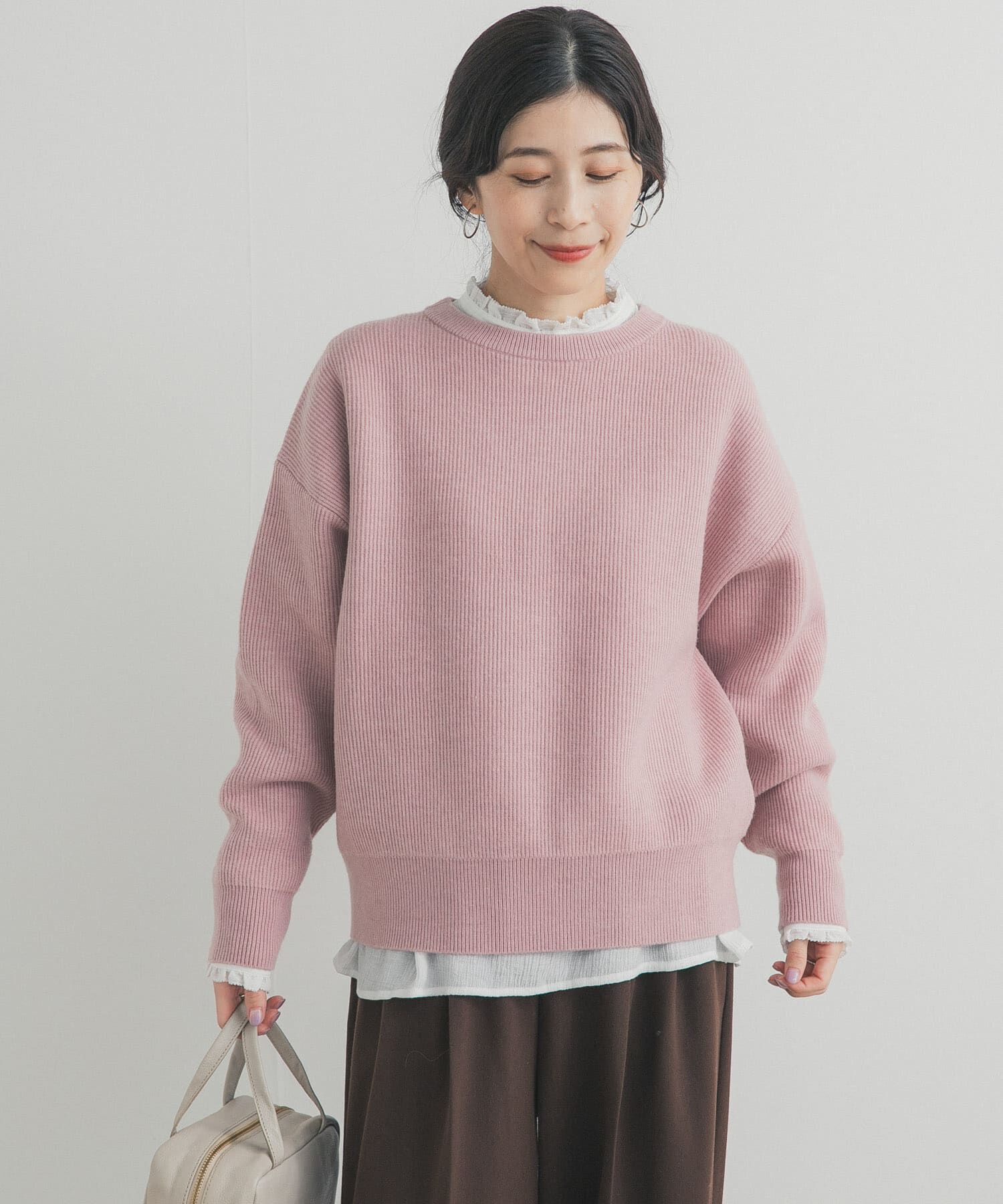 URBAN RESEARCH DOORS「針抜きダブルフェイスニット」|ニット・セーター|