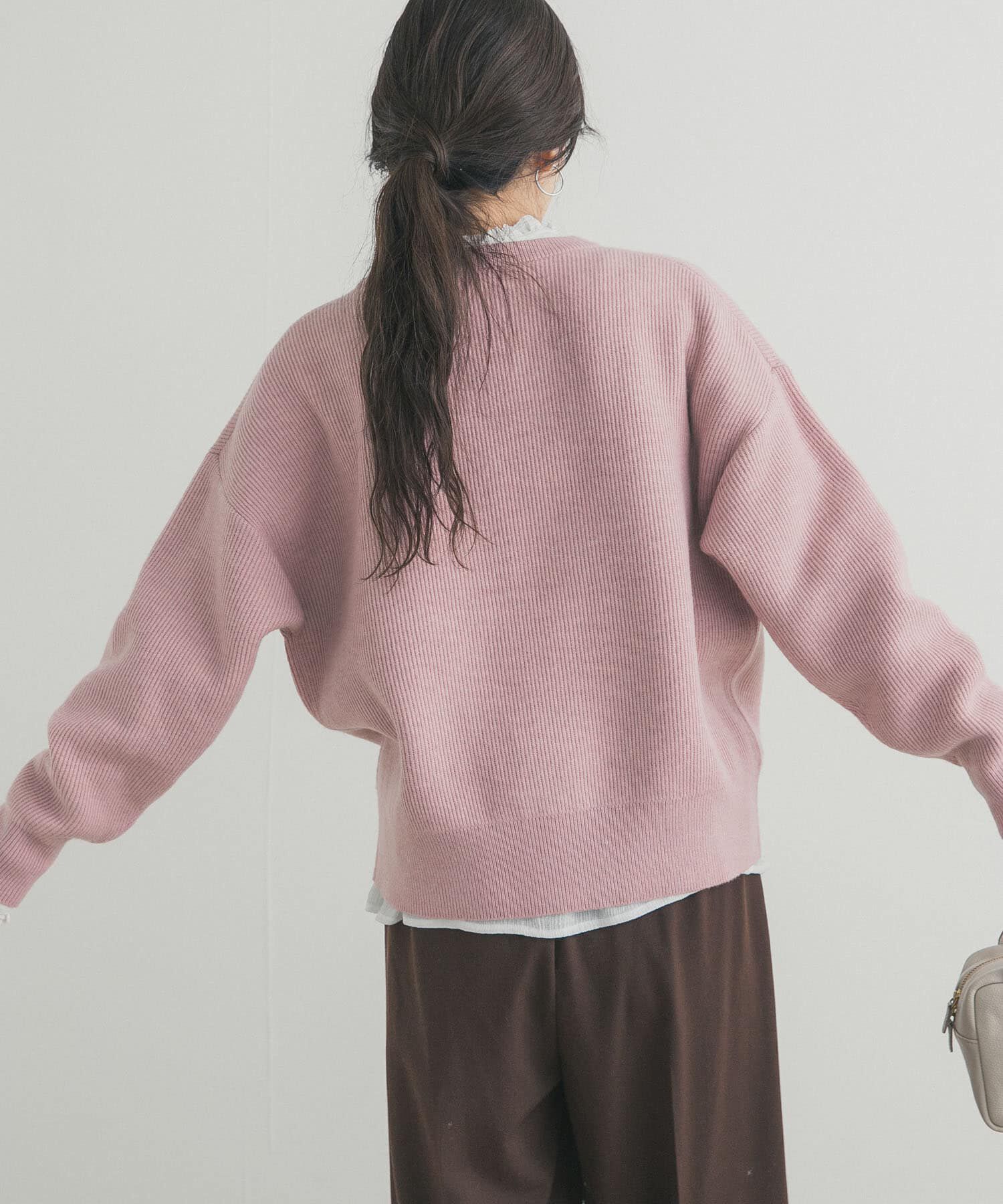 URBAN RESEARCH DOORS「針抜きダブルフェイスニット」|ニット・セーター|